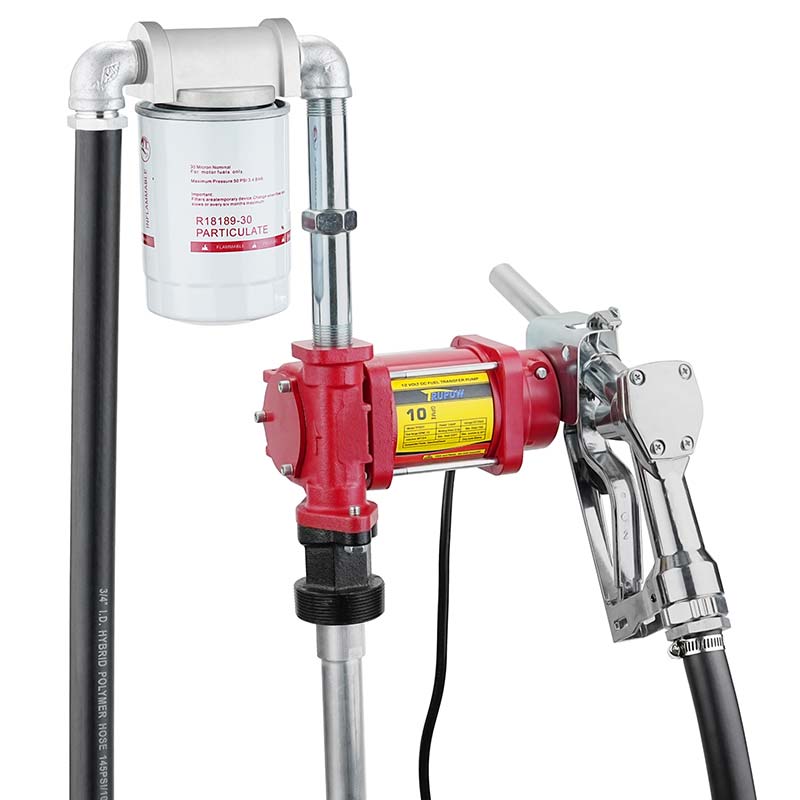 12V Fuel Gasoline Transfer Pump Kit with Nozzle